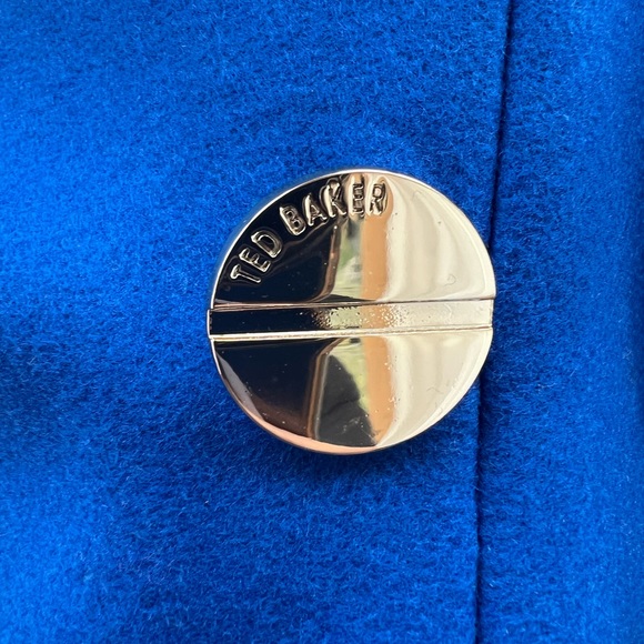 Ted Baker Nevia cobalt blue cashmere wrap coat in size 4 (large) New w/out tags! - Picture 6 of 6